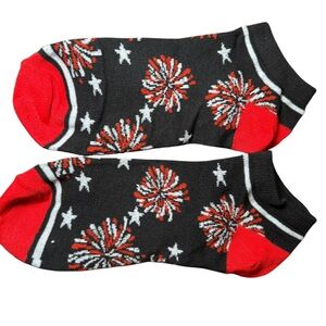 Black and Red Fireworks Men's Socks
